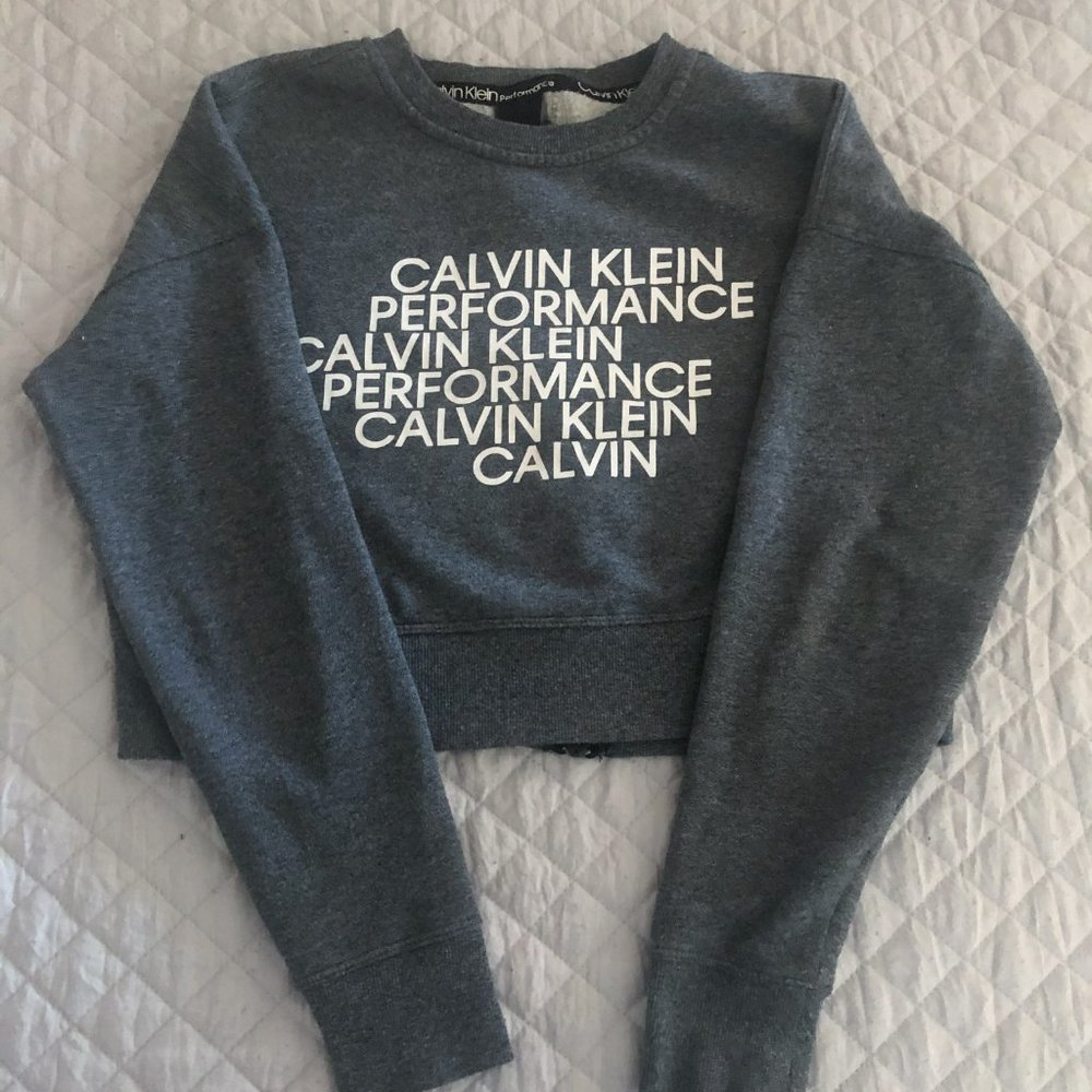 Grey Calvin Klein Performance Sweater Size XS